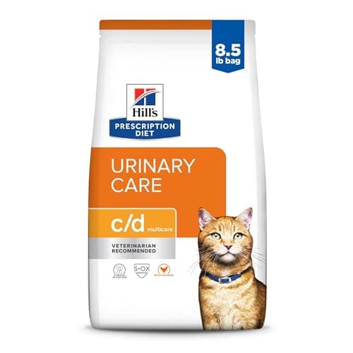 Hill\'s Prescription Diet c/d Multicare Urinary 护理 带 鸡肉 干性 猫粮,Veterinary Diet,8.5磅. 包