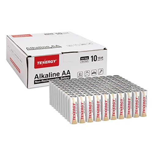 Tenergy 1.5V AA 碱性 电池,高 性能 AA Non-可充电 电池 适用于 Clocks,Remotes,玩具&Electronic Devices,Replacement AA Cell 电池,120 装