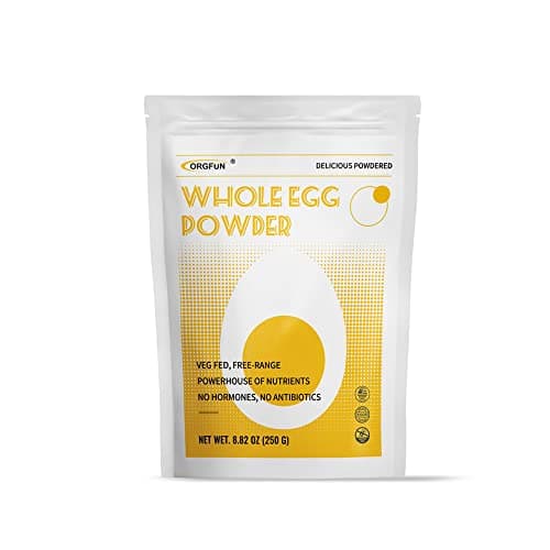 ORGFUN 整体 Eggs 粉,Just 一 Ingredient,Pasteurized 制造 内置 USA Great 适用于 Baking,8.82盎司