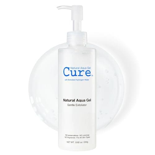 Cure Aqua 凝胶-温和 Exfoliator-水-基于 Exfoliating 面部 和身体 Scrub-Dead 肌肤 Remover 适用于 Youthful 肌肤,1 装