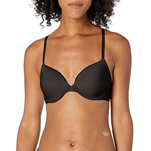 Calvin Klein 女士\'s Constant Convertible Strap Lightly 衬里 Demi 文胸,黑色,34A