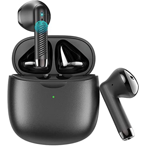 无线 耳机,蓝牙 5.3 耳机 Stereo Bass,蓝牙 耳机 内置 耳部 降噪 Mic,耳机 IP7 防水 运动,32H Playtime USB C 迷你 充电 盒 耳部 耳塞 适用于 Android iOS