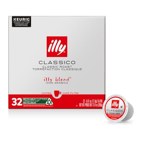 Illy Classico 烘焙 咖啡胶囊 适用于 Keurig-Caramel,Orange Blossom&Jasmine Flavors-32 粒
