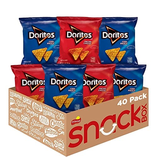 Doritos 调味 Tortilla 薯片,Favorites 多种 装 (Nacho Cheese 和凉爽 Ranch),1 盎司 (装 的 40)